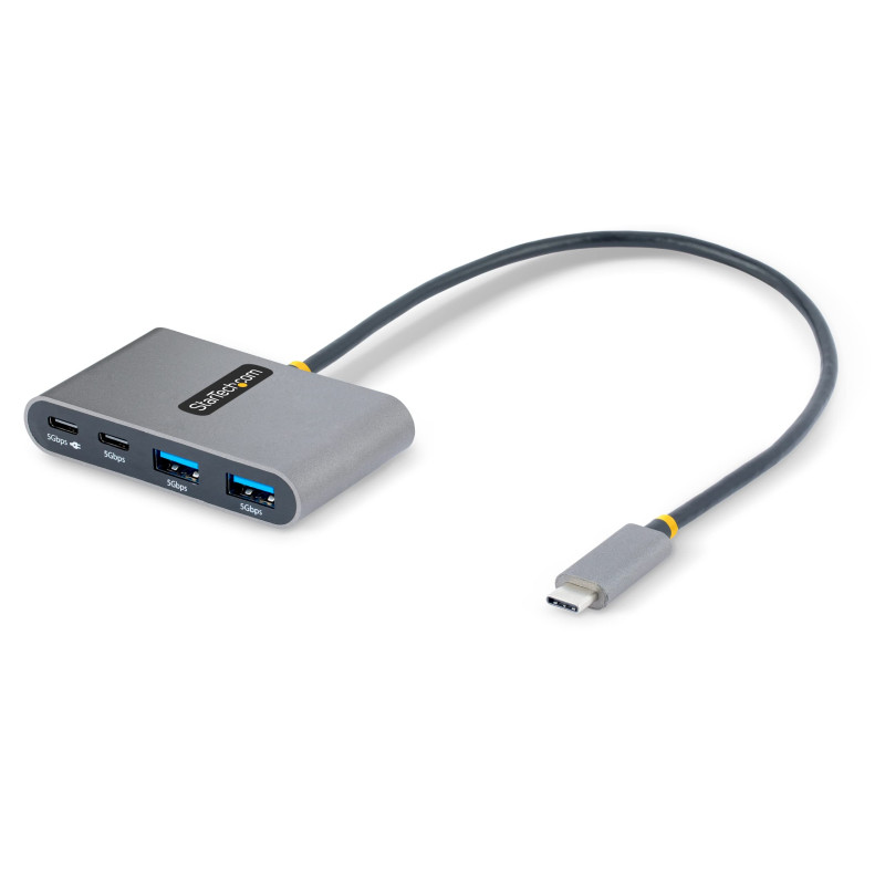 StarTech.COM Hub USB-C à 4 Ports avec 100W Power Delivery Pass-Through - Hub USB 3.0 4 Ports - USB-C vers USB-A - Splitter/Hub U StarTech.COM Hub USB-C à 4 Ports avec 100W Power Delivery Pass-Through - Hub USB 3.0 4 Ports - USB-C vers USB-A - Splitter/Hub U