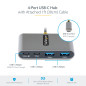 StarTech.COM Hub USB-C à 4 Ports avec 100W Power Delivery Pass-Through - Hub USB 3.0 4 Ports - USB-C vers USB-A - Splitter/Hub U StarTech.COM Hub USB-C à 4 Ports avec 100W Power Delivery Pass-Through - Hub USB 3.0 4 Ports - USB-C vers USB-A - Splitter/Hub U