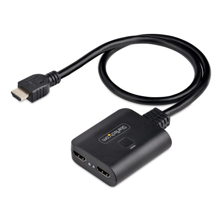 StarTech.COM Répartiteur HDMI 2 Ports - Vidéo HDMI 2.0 4K 60Hz - Répartiteur HDMI 4K 1 Entrée 2 Sorties - Splitter 1x2 Sortie HD