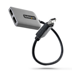 StarTech.com Répartiteur DisplayPort 1.4 pour Deux Moniteurs, Adaptateur DP vers 2x DP pour Plusieurs Moniteurs, Hub MST pour PC