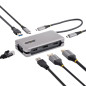 StarTech.com Adaptateur Multiport USB-C - 4K 60Hz HDMI/DP - Hub USB 3 Ports - 100W PD Pass-Through, GbE, Mini Station d'accueil 