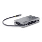 StarTech.com Adaptateur Multiport USB-C - 4K 60Hz HDMI/DP - Hub USB 3 Ports - 100W PD Pass-Through, GbE, Mini Station d'accueil 