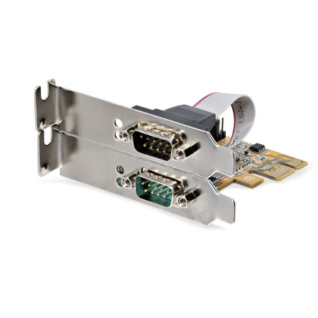 StarTech.com Carte Série PCI Express à 2 Ports - Carte d'Extension PCIe à RS232/DB9 - Adaptateur PCIe, UART 16C1050, Supports St