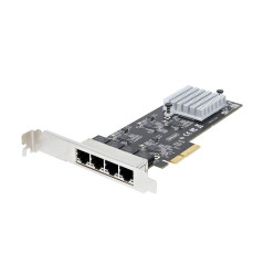StarTech.com Carte Réseau PCIe à 4 Ports 2,5 Gbps NBASE-T, Intel I225-V - Carte Réseau pour PC - Carte Réseau Ethernet Multi-Gig