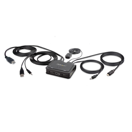 StarTech.COM C2-H46-UAC-CBL-KVM commutateur écran, Clavier et Souris Noir