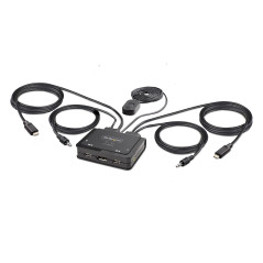 StarTech.COM C2-D46-UC2-CBL-KVM commutateur écran, Clavier et Souris Noir