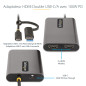 StarTech.com Adaptateur USB-C vers Double HDMI - USB-C ou A vers 2X HDMI - 4K 60Hz - 100W Power Delivery Pass-Through - Câble In StarTech.com Adaptateur USB-C vers Double HDMI - USB-C ou A vers 2X HDMI - 4K 60Hz - 100W Power Delivery Pass-Through - Câble In