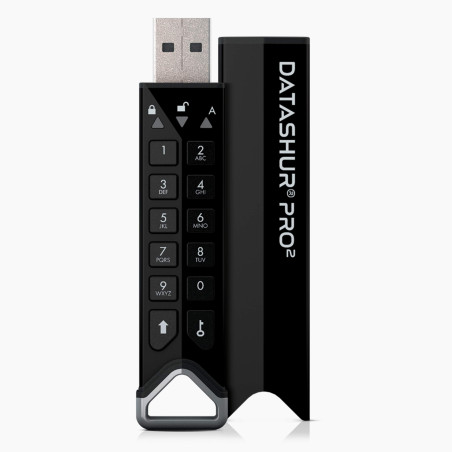 iStorage datAshur PRO2 16 Go - Clé USB sécurisée - Certifié FIPS 140-2 niveau 3 - Protégé par mot de passe - Résistant à la pous