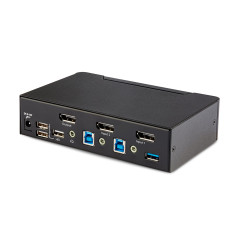 StarTech.com Switch KVM DisplayPort 2 Ports - 8K 60H/4K 144Hz, Écran Unique, DisplayPort 1.4, 2 Ports USB 3.0, 4x USB 2.0 HID, C