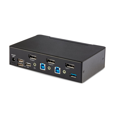 StarTech.com Switch KVM DisplayPort 2 Ports - 8K 60H/4K 144Hz, Écran Unique, DisplayPort 1.4, 2 Ports USB 3.0, 4x USB 2.0 HID, C