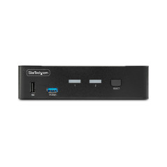 StarTech.com Switch KVM DisplayPort 2 Ports - 8K 60H/4K 144Hz, Écran Unique, DisplayPort 1.4, 2 Ports USB 3.0, 4x USB 2.0 HID, C