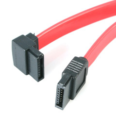 StarTech.com Câble SATA à angle gauche de 46 cm - Cordon Serial ATA coudé (SATA18LA1)