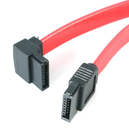 StarTech.com Câble SATA à angle gauche de 46 cm - Cordon Serial ATA coudé (SATA18LA1)