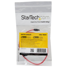 StarTech.com Câble SATA à angle gauche de 46 cm - Cordon Serial ATA coudé (SATA18LA1)