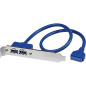 StarTech.com USB3SPLATE Adaptateur Carte Mère vers Plaque 2 Ports USB 3.0 A Femelle Encastré 1x IDC Femelle 2x USB 3.0 A Femelle StarTech.com USB3SPLATE Adaptateur Carte Mère vers Plaque 2 Ports USB 3.0 A Femelle Encastré 1x IDC Femelle 2x USB 3.0 A Femelle