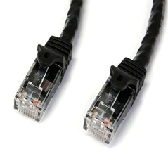StarTech.com Câble réseau Cat6 Gigabit UTP sans crochet de 1m - Cordon Ethernet RJ45 anti-accroc - M/M - Noir (N6PATC1MBK)