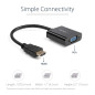 StarTech.com Adaptateur d'Affichage Haut Débit 1080p 60Hz HDMI vers VGA - Convertisseur Vidéo Actif HDMI vers VGA (Mâle vers Fem StarTech.com Adaptateur d'Affichage Haut Débit 1080p 60Hz HDMI vers VGA - Convertisseur Vidéo Actif HDMI vers VGA (Mâle vers Fem