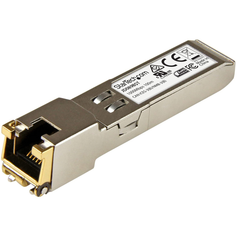 StarTech.com SFP RJ45 - 1000Base-T - Module SFP cuivre - Gigabit - Compatible HP JD089B - SFP 1G - Mini-GBIC - 100 m (JD089BST) StarTech.com SFP RJ45 - 1000Base-T - Module SFP cuivre - Gigabit - Compatible HP JD089B - SFP 1G - Mini-GBIC - 100 m (JD089BST)