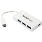 StarTech 4-Port USB C avec USB-A Hub - Blanc