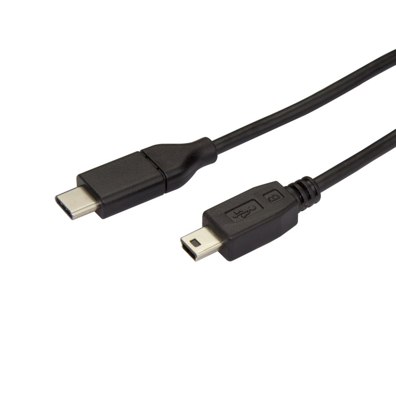 StarTech.com Câble USB 2.0 Type-C vers Mini-B de 2 m - Cordon USB-C vers USB Mini B - Mâle / Mâle (USB2CMB2M)