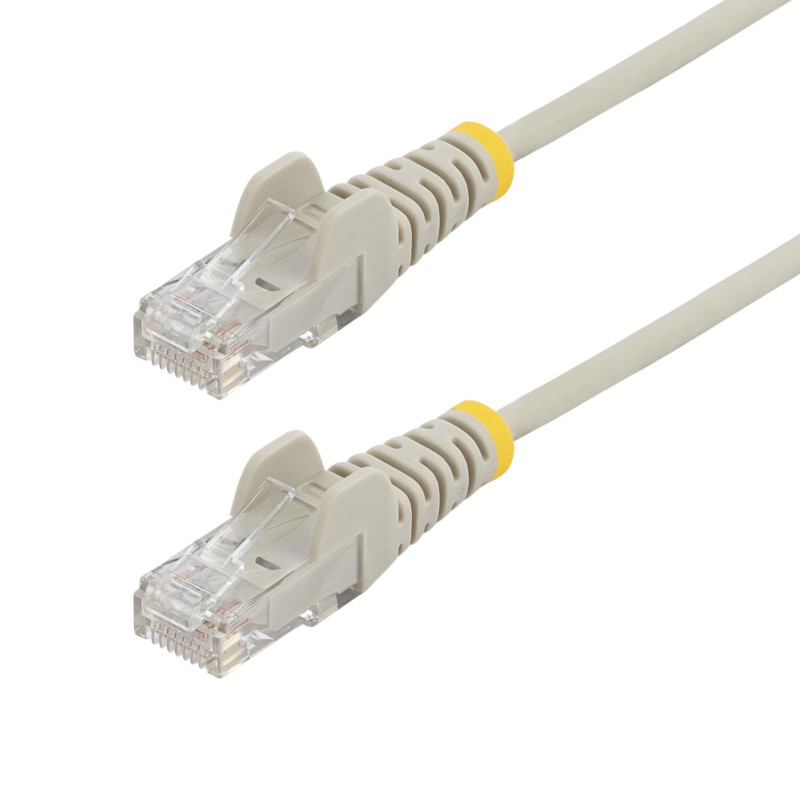 StarTech.COM Câble réseau Ethernet RJ45 Cat6 de 1 m - Cordon de Brassage Mince Cat 6 UTP sans Crochet - Fil Gigabit Gris (N6PAT1 StarTech.COM Câble réseau Ethernet RJ45 Cat6 de 1 m - Cordon de Brassage Mince Cat 6 UTP sans Crochet - Fil Gigabit Gris (N6PAT1