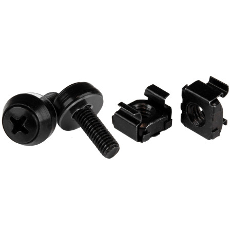 StarTech.com Pack de 50 Écrous et Vis pour Cage 10-32 de Serveur avec Rondelles - Kit de Montage Rack - Clips pour Armoire Résea