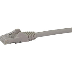 StarTech.com Cordon de raccordement UTP CAT6 - 7,5 m - Sans crochet - Câble patch RJ45 - Fil en cuivre de 0,25 mm² - Gris (N6PAT