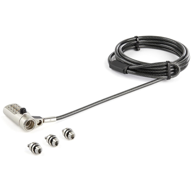StarTech.com Câble de verrouillage à combinaison de 2 m pour ordinateur portable - Pour K-Slot, Nano, Wedge Slot