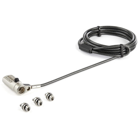 StarTech.com Câble de verrouillage à combinaison de 2 m pour ordinateur portable - Pour K-Slot, Nano, Wedge Slot