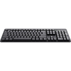 Trust ODY II Clavier sans Fil Silencieux QWERTY US Disposition, Touches Flottantes à Profil Bas, Anti-déversement, Micro Récepte