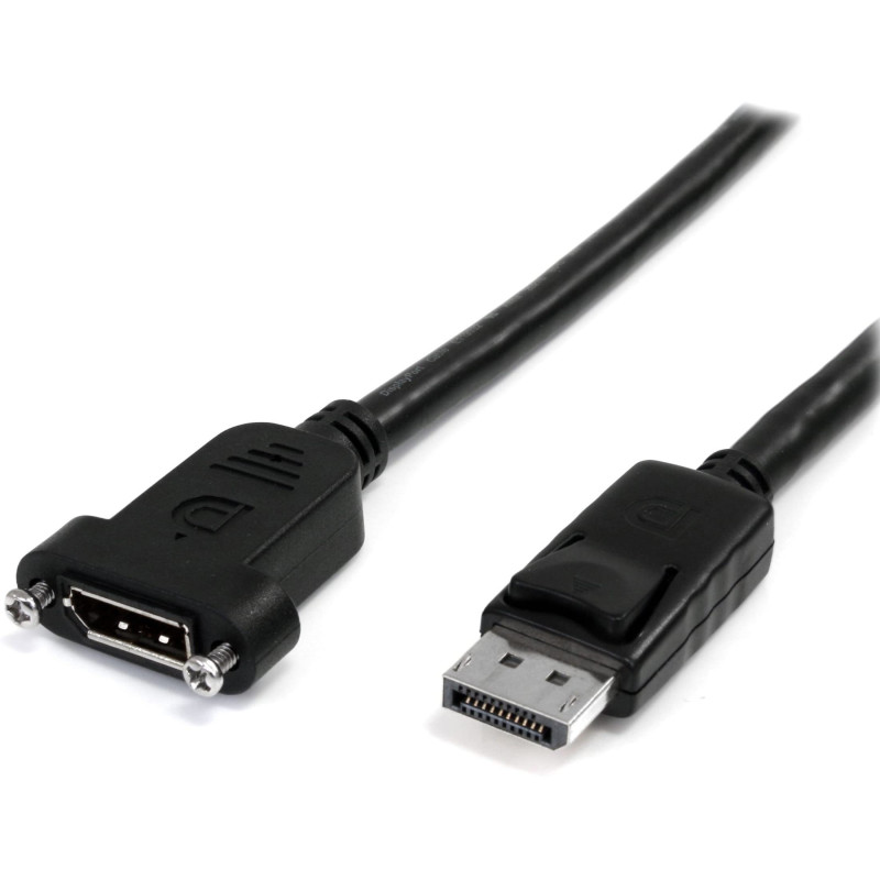 StarTech.com Câble DisplayPort à Montage sur Panneau 1m - 4K x 2K - Câble d'Extension DP 1.2 M/F - Câble d'Extension Vidéo DP av StarTech.com Câble DisplayPort à Montage sur Panneau 1m - 4K x 2K - Câble d'Extension DP 1.2 M/F - Câble d'Extension Vidéo DP av