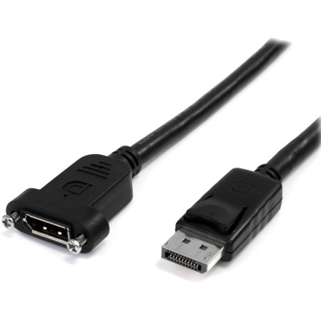 StarTech.com Câble DisplayPort à Montage sur Panneau 1m - 4K x 2K - Câble d'Extension DP 1.2 M/F - Câble d'Extension Vidéo DP av