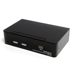 StarTech.com Switch KVM USB DVI à 2 ports - Commutateur écran clavier souris DVI avec audio et hub USB 2.0 - 1920x1200 (SV231DVI