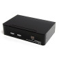 StarTech.com Switch KVM USB DVI à 2 ports - Commutateur écran clavier souris DVI avec audio et hub USB 2.0 - 1920x1200 (SV231DVI
