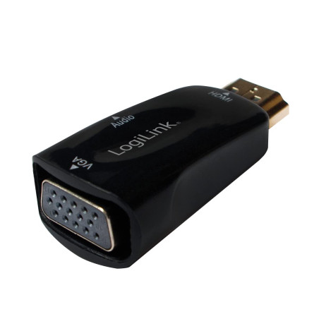 LogiLink CV0107 Adaptateur [1x HDMI mâle - 1x VGA Femelle] Noir