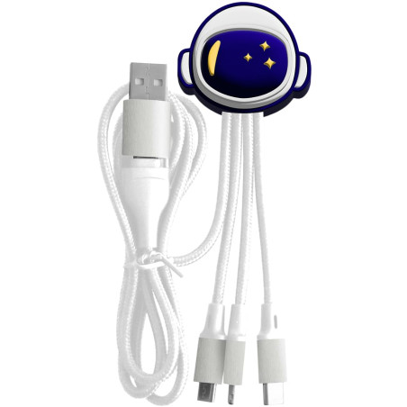 Câble Andy XXL USB A+C/microUSB & USB C & Lightning 2A 1m Astro Yello Koko
