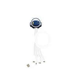 Câble Andy XXL USB A+C/microUSB & USB C & Lightning 2A 1m Astro Yello Koko