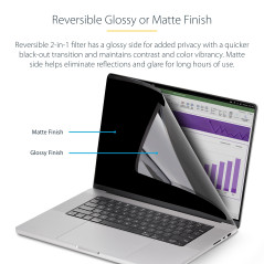 StarTech.com Filtre de Confidentialité pour MacBook Pro 21/23 14", Filtre Antireflet Amovible et Réversible, Protecteur d'Écran 