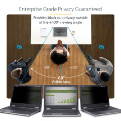 StarTech.com Filtre de Confidentialité Tactile de 16" 16:10, Écran de Confidentialité/Filtre Antireflet, Protecteur d'Écran d'Or