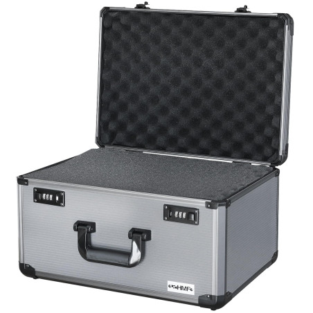 HMF 14412-02 Valise pour Appareil Photo en Aluminium, Mallette Miniature avec Mousse prédécoupée | 46 x 33 x 26 cm