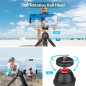 KIWIFOTOS Mini trépied de bureau avec tête sphérique rotative à 360 ° pour appareil photo compact et sans miroir Vlog, appareil KIWIFOTOS Mini trépied de bureau avec tête sphérique rotative à 360 ° pour appareil photo compact et sans miroir Vlog, appareil