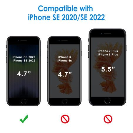JETech Coque pour iPhone SE 2022/2020 (3e/2e Génération), 4,7 Pouces, Anti-Jaunissement Etui de Protection Transparente Antichoc