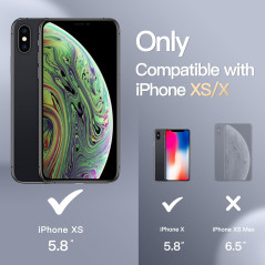 JETech Coque en Silicone pour iPhone X/XS, Étui de Protection Complète du Corps au Toucher Soyeux, Housse avec Doublure Douce en