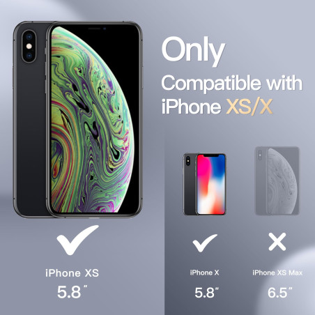 JETech Coque en Silicone pour iPhone X/XS, Étui de Protection Complète du Corps au Toucher Soyeux, Housse avec Doublure Douce en