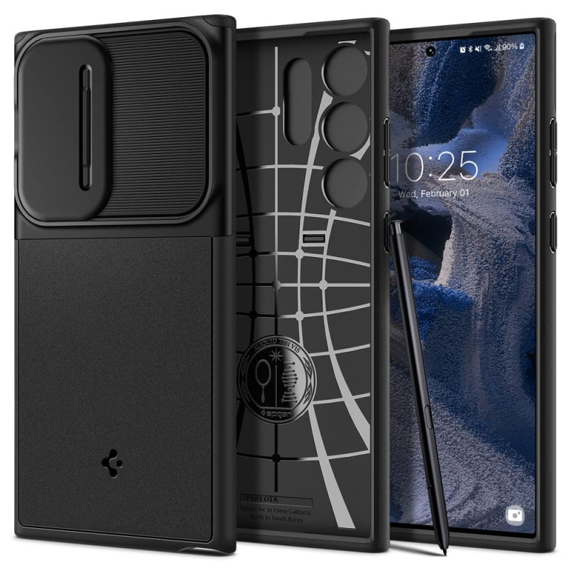 Spigen Optik Armor Coque Compatible avec Samsung Galaxy S23 Ultra 5G - Noir Spigen Optik Armor Coque Compatible avec Samsung Galaxy S23 Ultra 5G - Noir
