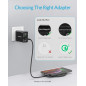 Anker Chargeur Induction PowerWave Pad 10W, Chargeur sans Fil Qi 10W Compatible Standard iPhone 5W pour iPhone 17/16/15 Plus Pro