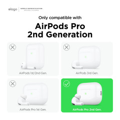elago Coque Transparente Compatible avec Apple AirPods Pro 2ème Génération Étui - Housse de Protection, Antichoc, Ruban Gel Incl