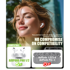 Seltureone 4 Paires Embouts de Rechange pour Airpods Pro/Airpods Pro 2 & Kit de Nettoyage avec Trou de Réduction du Bruit, Bouch