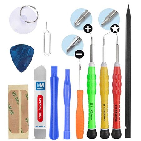 MMOBIEL Kit Complet d'outils 13 en 1 compatible avec Réparation de Smartphones/Tablettes (iPhone iPad Samsung Motorola Huawei ..