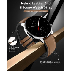 MoKo Bracelet Compatible avec Amazfit Bip 6/5/Balance 2/1/GTR 4/3/3 Pro/2/2e/GTR 47mm/Stratos 3/2/Cheetah Round/Pro, 22mm Bracel